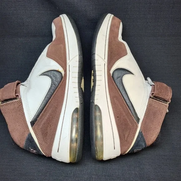 Nike Men's Brown and White High-Top Sneakers - Picture 3 of 7
